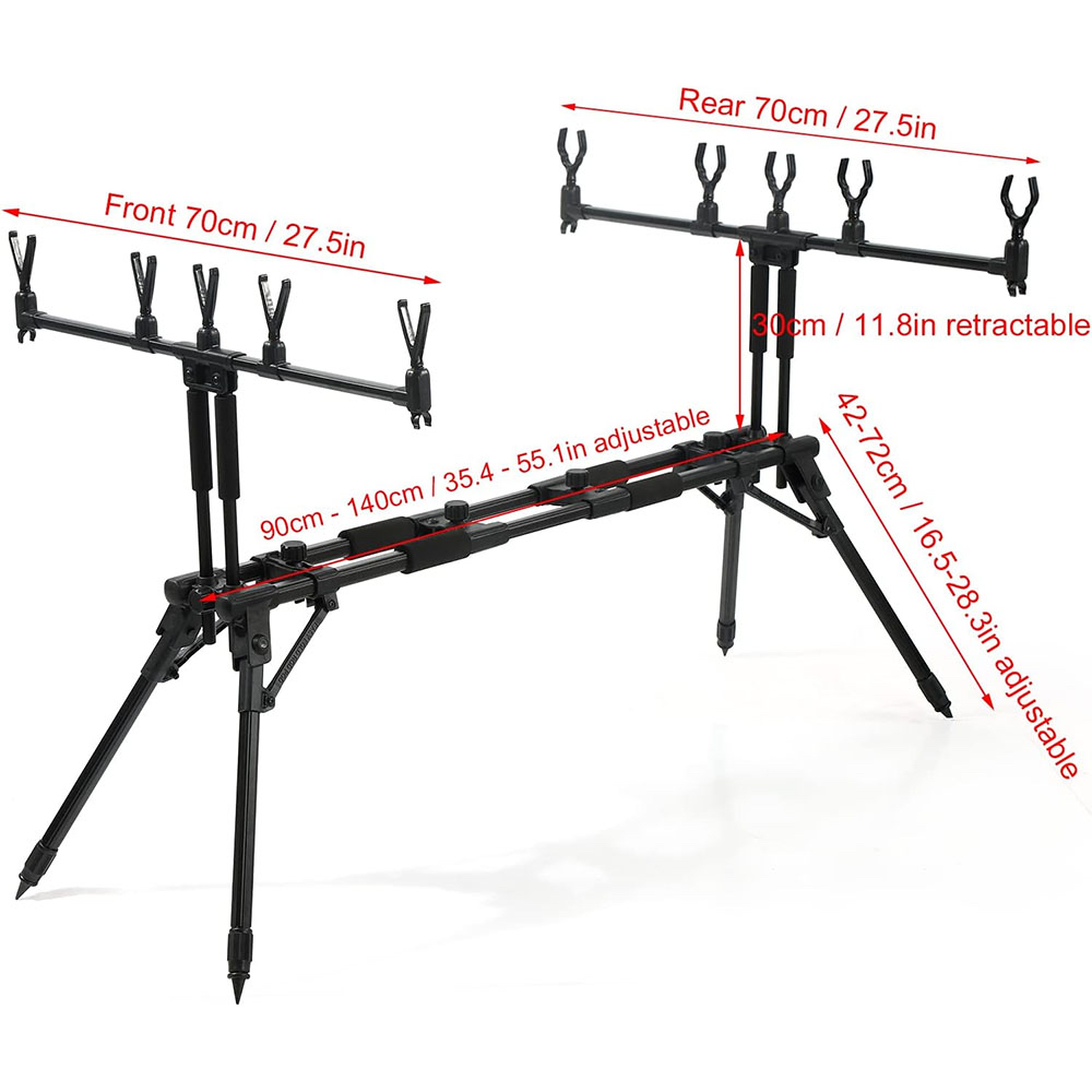 JSFUN  Adjustable 5-Rod Fishin - đánh giá và giá Fishing Rod Pod