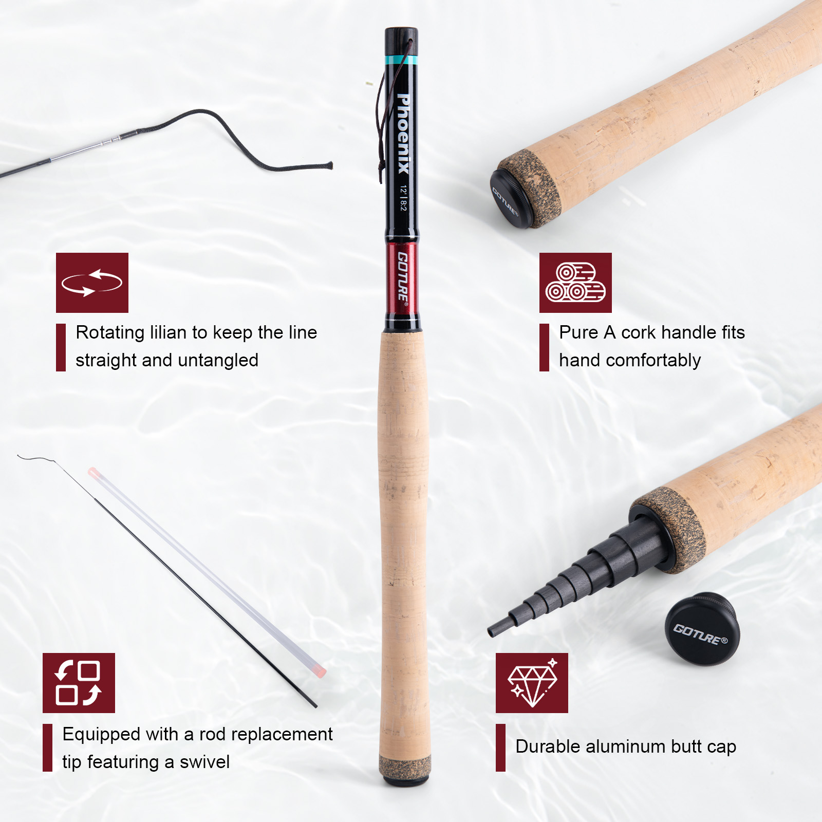 Goture 3.6m Tenkara Rod Set wi - đánh giá và giá Fly Fishing Set