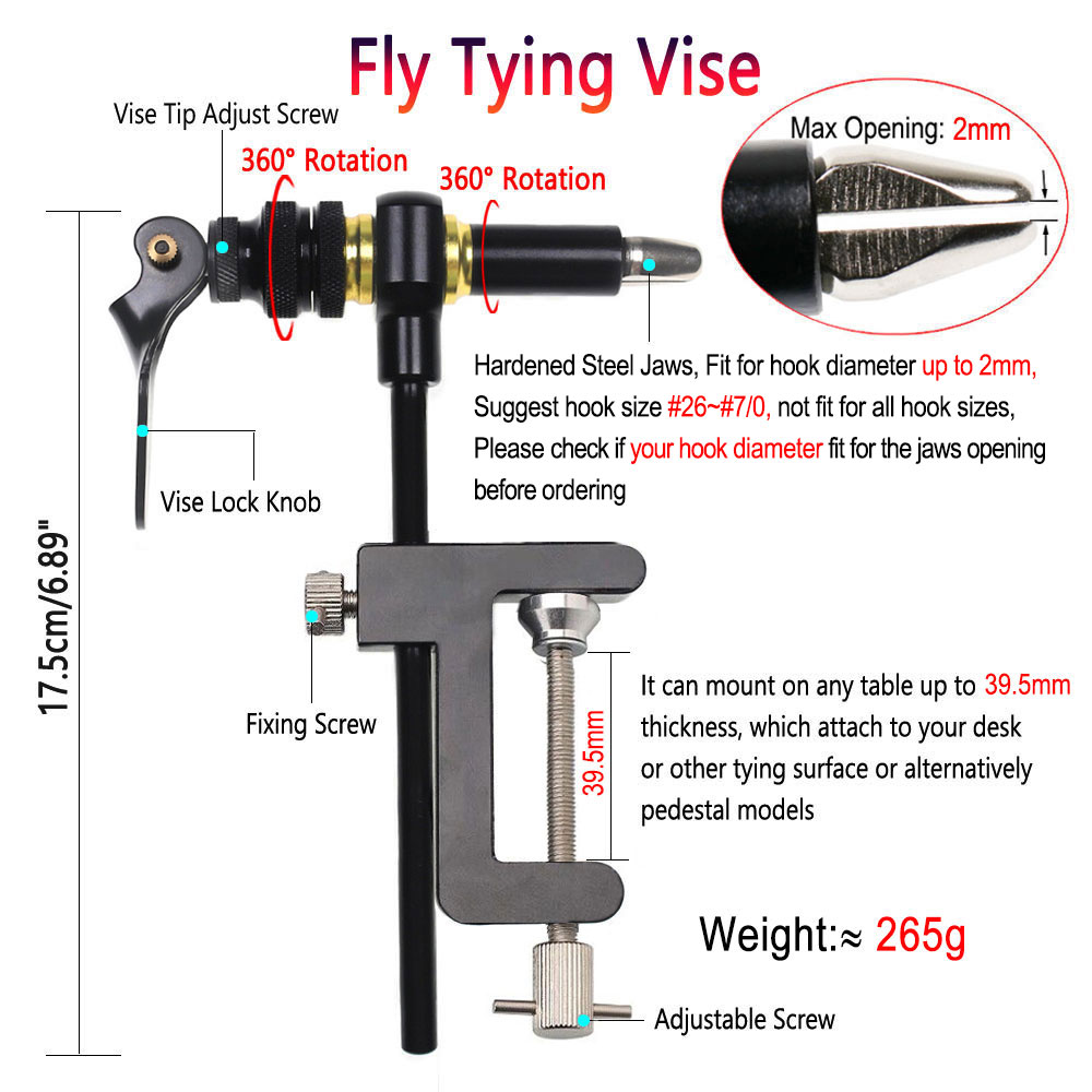 Bimoo 360 ° Quay C-Kẹp Đồ Bay  - đánh giá và giá Fly Fishing Set