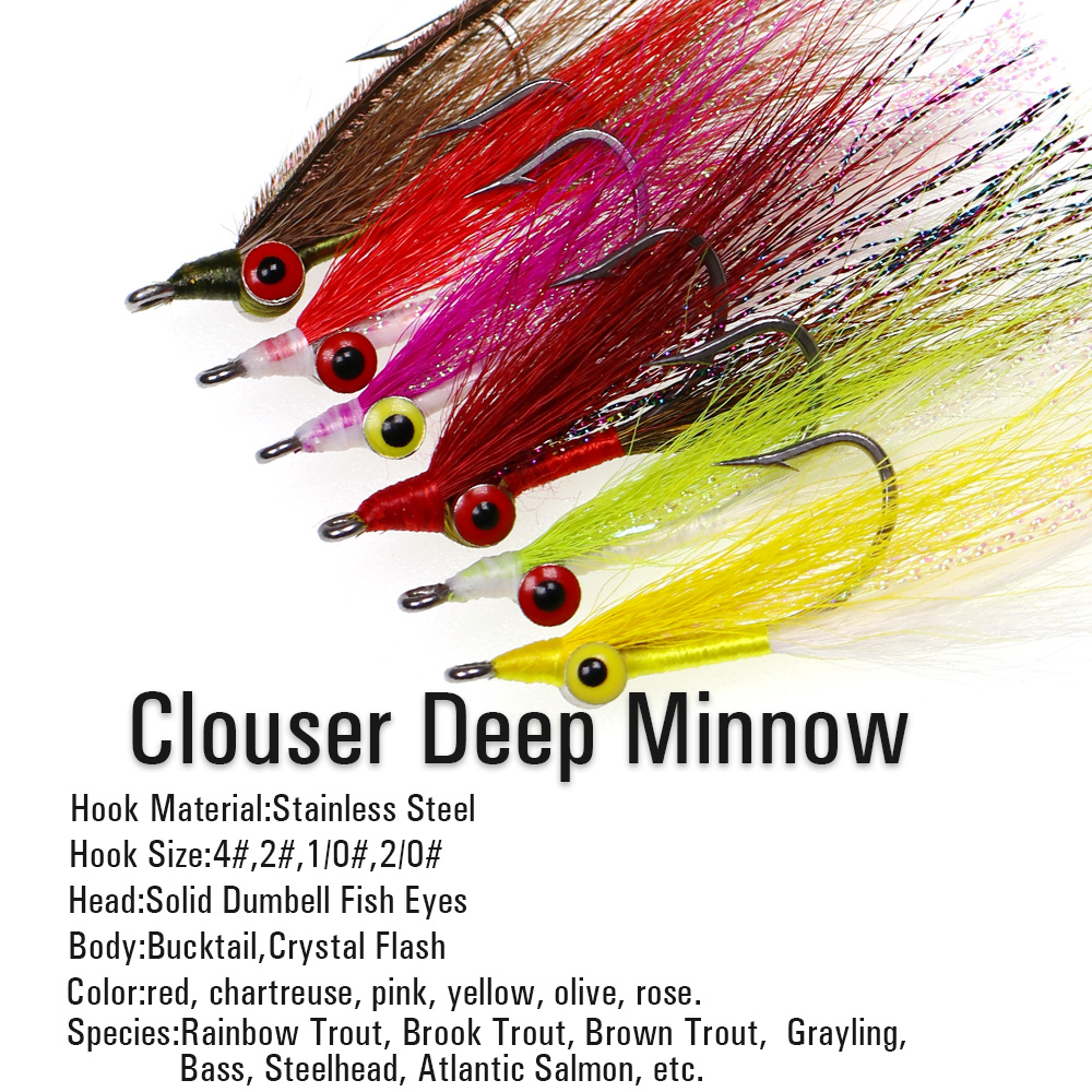Wifreo 3pcs/6pcs Bucktail Clou - đánh giá và giá Fly Fishing Set