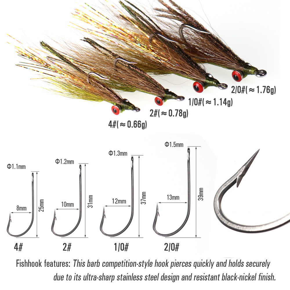 Wifreo 3pcs/6pcs Bucktail Clou - đánh giá và giá Fly Fishing Set
