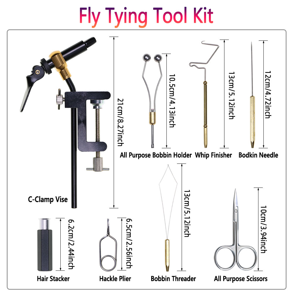 8pc/Set Hardened Steel C-Clamp - đánh giá và giá Fly Fishing Set