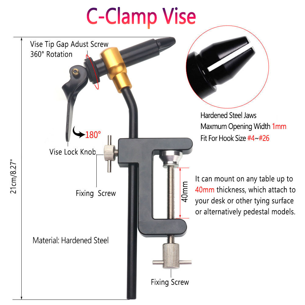 8pc/Set Hardened Steel C-Clamp - đánh giá và giá Fly Fishing Set